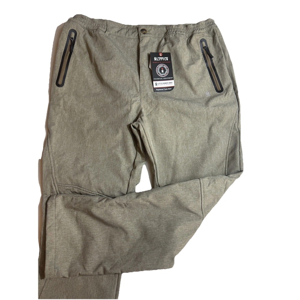 Little Donkey Andy Men's Hiking Snow Pants, Fleece Lined Ski Pants Windproof XXL